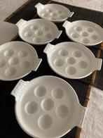 6 Le Creuset gietijzeren slakkenbakjes, Ophalen of Verzenden, Gebruikt, Gietijzer, Overige typen