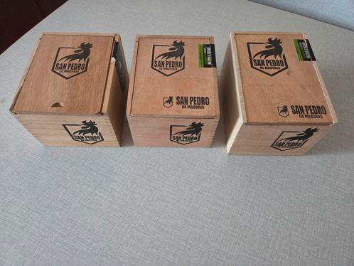 3 x sigarenkist San Pedro., Verzamelen, Rookartikelen, Aanstekers en Luciferdoosjes, Tabaksdoos of Verpakking, Ophalen of Verzenden