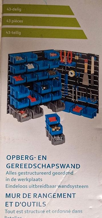 Opberg en gereedschapswand 43 delig, nieuwe beschikbaar voor biedingen