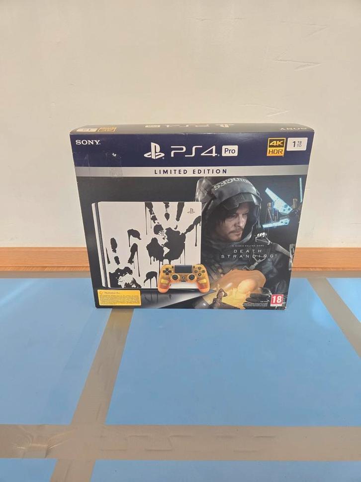 Playstation 4 pro death stranding editie in nieuwstaat., Games en Spelcomputers, Spelcomputers | Sony PlayStation 4, Zo goed als nieuw