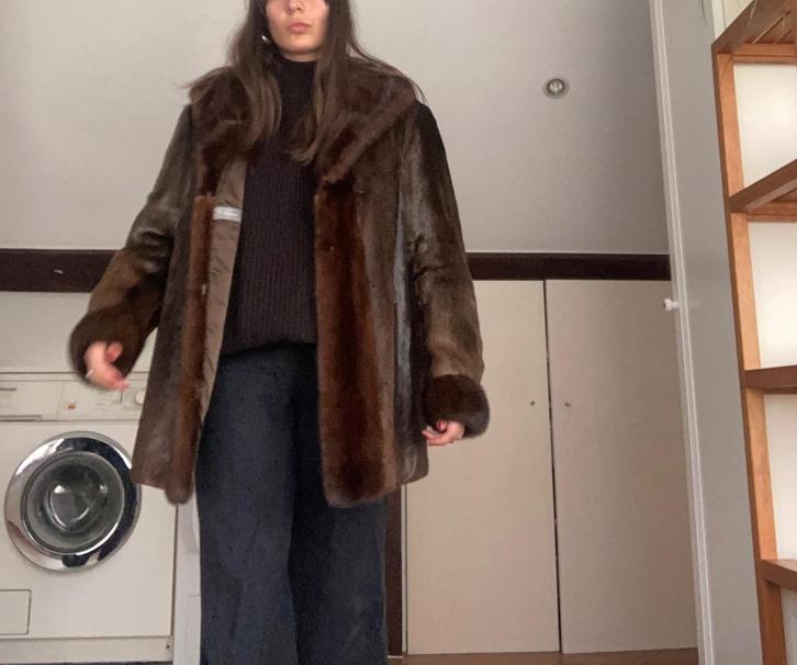 manteau en fourrure de vison véritable, Vêtements | Femmes, Vestes | Hiver, Comme neuf, Taille 38/40 (M), Brun, Enlèvement ou Envoi