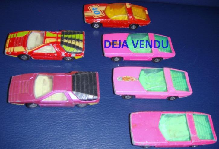 Matchbox: 2 Alfa Carabo 75 et 3 Vauxhall Gridsman 40, 1970/1, Hobby en Vrije tijd, Modelbouw | Auto's en Voertuigen, Gebruikt