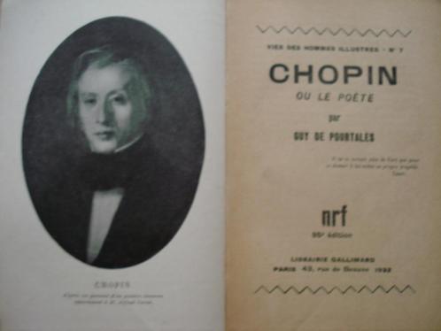 2. Chopin ou le poète Guy de Pourtalès NRF N7 1932, Livres, Musique, Utilisé, Artiste, Envoi