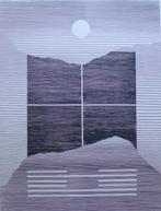 MICHEL SEUPHOR / HEXAGRAMMES YI-KING / ZW-W LITHO / 75x55cm, Antiek en Kunst, Ophalen of Verzenden