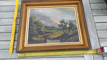 Landschap schilderijen.2 stuks.Frans de Groote beschikbaar voor biedingen