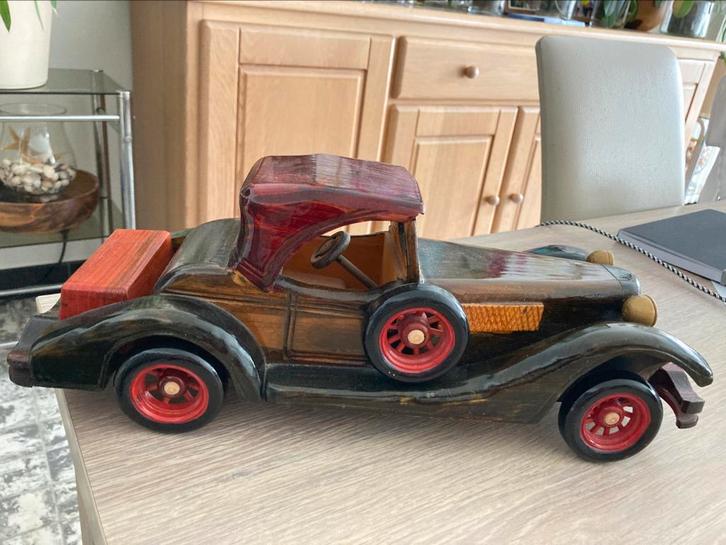 Voiture ancienne en bois faite à la main,, Hobby & Loisirs créatifs, Voitures miniatures | 1:24, Comme neuf, Voiture, Enlèvement ou Envoi