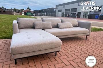 LIVRAISON GRATUITE Canapé d'angle moderne en tissu gris HEEL, Quatre personnes ou plus, Comme neuf, Tissus, Moderne