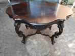 Antieke tafel op originele wieltjes, Ophalen of Verzenden
