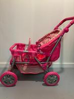 Schattige roze buggy voor 2 poppen!, Kinderen en Baby's, Speelgoed | Poppen, Ophalen, Gebruikt, Babypop