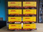 MÄRKLIN 44701 DB CARGO LOT DE 4 WAGONS Lgns  DHL HO, Courant alternatif, Wagon, Utilisé, Märklin