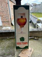 Plaque émaillée publicitaire Vieux Temps vintage – bière, Enlèvement