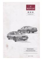 Rover 800 series manual, Ophalen of Verzenden