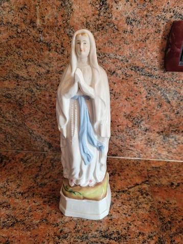 Geglazuurd beeldje Maria van Lourdes 27cm beschikbaar voor biedingen