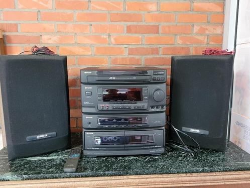 vintage awai hifi systeem uit de jaren 90, Audio, Tv en Foto, Stereoketens, Zo goed als nieuw, Cassettedeck, Cd-speler, Tuner of Radio
