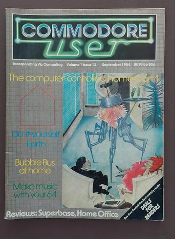 Utilisateur du magazine Vinted Commodore. Septembre 1984. RA, Enlèvement ou Envoi
