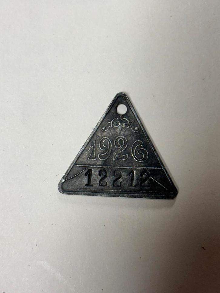 Hondenmedaille 1926 Brabant Fietsplaat taksplaat, Timbres & Monnaies, Pièces & Médailles, Enlèvement