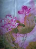 Zijden sjaal - felroze/groen/kaki en wit - NIEUW, ANDERE, Ophalen, Nieuw, Sjaal