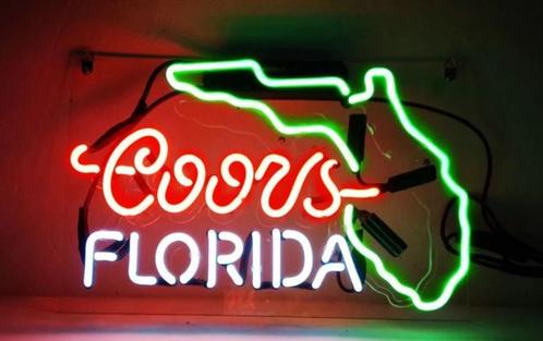 Coors bier neon en andere USA bar cage kroeg decoratie neons, Collections, Marques & Objets publicitaires, Neuf, Table lumineuse ou lampe (néon)