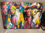 Groot schilderij ‘Cows’ 140x100 cm, Ophalen