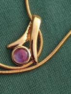 14K Gold filled necklace with natural Opal triplet 40 to 45, Met edelsteen, Nieuw, Ophalen of Verzenden, Goud