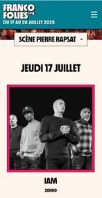 2 e-tickets Francofolies de Spa jeudi 17, Tickets & Billets, Deux personnes