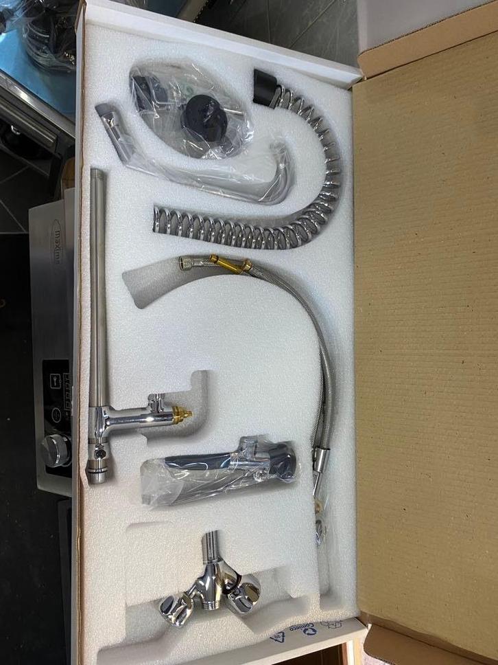 DOUCHETTE MELANGEUR AVEC ROBINET INTERMEDIAIRE POUR PLONGE I, Doe-het-zelf en Bouw, Sanitair, Nieuw, Kraan, Inox, Ophalen of Verzenden