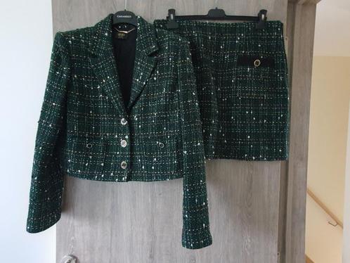 Tailleur Lio.Jo IT 46/48, Kleding | Dames, Jasjes, Kostuums en Pakken, Zo goed als nieuw, Kostuum of Pak, Maat 42/44 (L), Groen