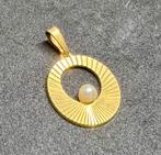 Collier pendentif avec perle - or 14 carats, Comme neuf, Or, Avec perle, Enlèvement ou Envoi