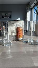 Lot de 4 verres long drink Strauss en cristallin souffle, Enlèvement ou Envoi, Utilisé, Autres types