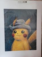 Pikachu with grey felt hat  - Art print, Ophalen of Verzenden