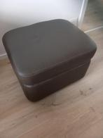 lederen zetel + bijhorende poef, Huis en Inrichting, Ophalen, Gebruikt, Eenpersoons, Minder dan 75 cm