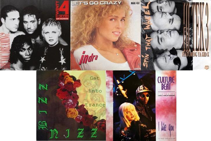 À VENDRE : LOT DE MAXIS 45T VINYLES DES 90'S (02), Cd's en Dvd's, Vinyl | Overige Vinyl, Gebruikt, 12 inch, Ophalen of Verzenden