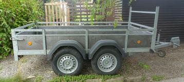 Remorque double essieux 750 Kg, Enlèvement, Utilisé