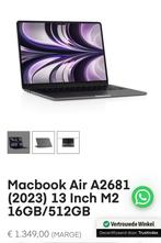 Apple MacBook Air (M2, 2022), Computers en Software, Windows Laptops, Ophalen, 8 GB, 13 inch, SSD