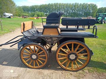 Mooie koets met houten wielen van het merk van den heuvel  beschikbaar voor biedingen
