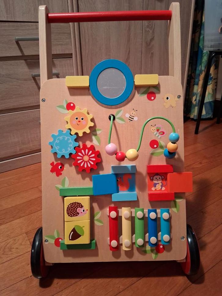 Loopkarretje in hout, Kinderen en Baby's, Speelgoed | Houten speelgoed, Ophalen