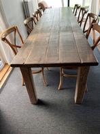 Eikenhouten boerentafel, Huis en Inrichting, Ophalen, Gebruikt, Eikenhout, 200 cm of meer