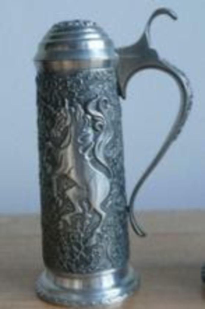 Tinnen bekers - 3 bekers tin 3450 gram - 3 bekers tin, Antiek en Kunst, Antiek | Tin, Ophalen of Verzenden