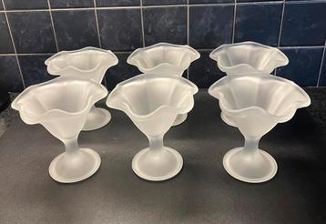 Ijscoupes, Huis en Inrichting, Keuken | Servies, Ophalen, Zo goed als nieuw, Glas