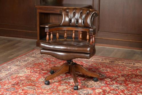 Chesterfield Bureaustoel, Huis en Inrichting, Bureaustoelen, Zo goed als nieuw, Bureaustoel, Bruin, Ergonomisch, Ophalen of Verzenden