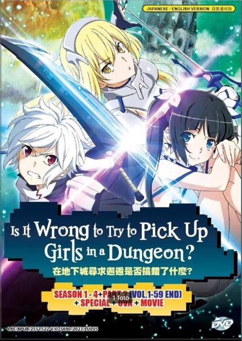 Is it wrong to try to pick up girls in a dungeon seizoen 1-4, Cd's en Dvd's, Dvd's | Tekenfilms en Animatie, Nieuw in verpakking