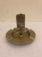 Oude tin asbak met luciferhouder. Circa 150 mm, Ophalen of Verzenden