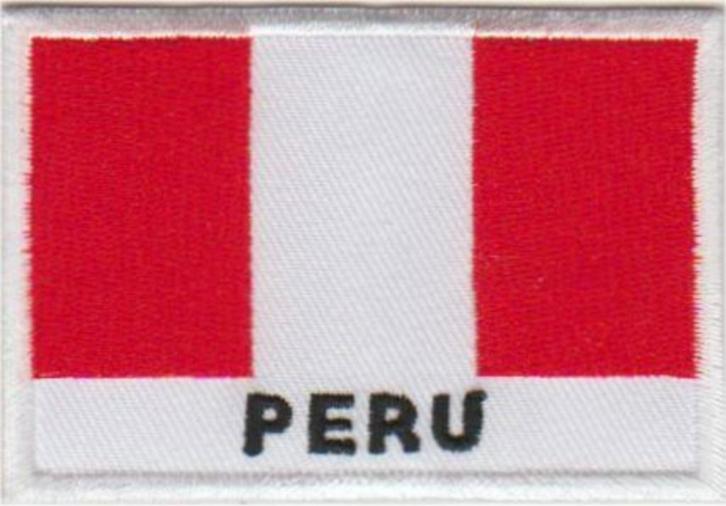 Peru vlag stoffen opstrijk patch embleem, Diversen, Vlaggen en Wimpels, Nieuw, Verzenden