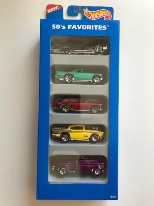 Hot Wheels '50's Favorites 5-pack, Hobby en Vrije tijd, Modelauto's | Overige schalen, Nieuw, Auto, Ophalen of Verzenden