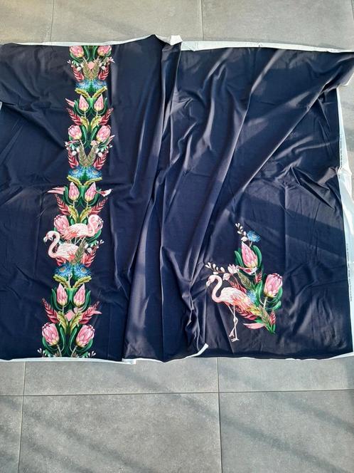 Grand panneau Stenzo coton Oeko-Tex fleurs et flamands roses, Hobby & Loisirs créatifs, Couture & Fournitures, Neuf, Enlèvement ou Envoi