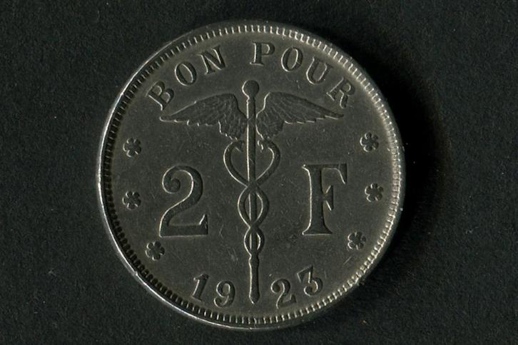 2 frank - Albert I in het Frans 1923, Postzegels en Munten, Munten | België, Losse munt, Metaal, Ophalen of Verzenden