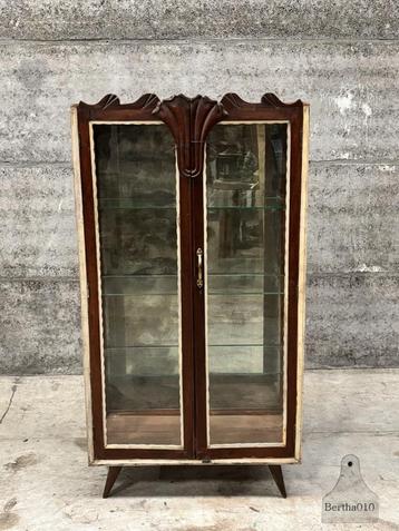 Antiek vitrinekast Art Deco kast beschikbaar voor biedingen