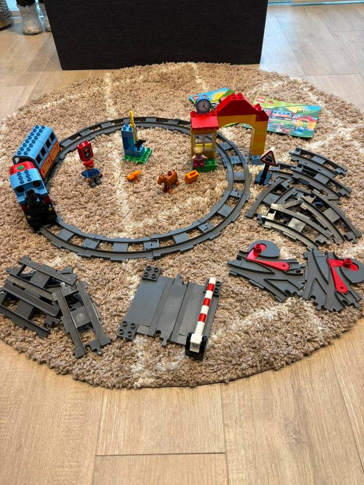 Lego Duplo, Eerste Trein + extra sporen, Kinderen en Baby's, Speelgoed | Duplo en Lego, Zo goed als nieuw, Duplo, Complete set