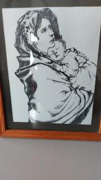 Moeder en kind. 28 hoog 23 breed., Antiek en Kunst, Ophalen