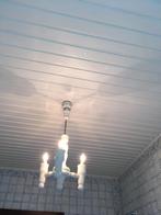 Hanglamp 3 lichtpunten, Huis en Inrichting, Lampen | Hanglampen, Gebruikt, Ophalen of Verzenden, Hout, 50 tot 75 cm